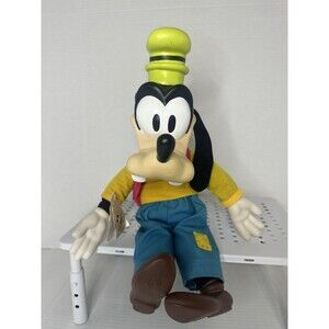 NWT DISNEY VINTAGE GOOFY DISNEY PLASTIC HEAD HANDS Boots PLUSH STUFFED 16" Tall